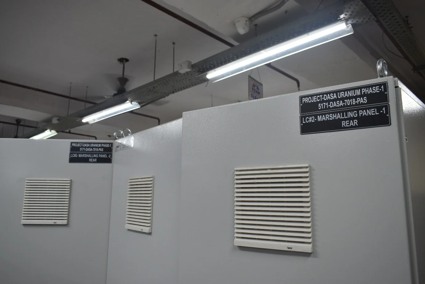 Rear view of DASA project marshalling panels